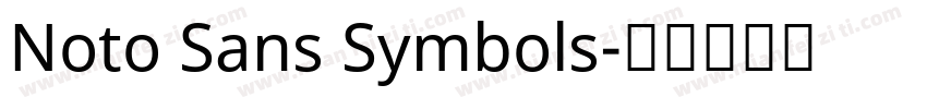 Noto Sans Symbols字体转换